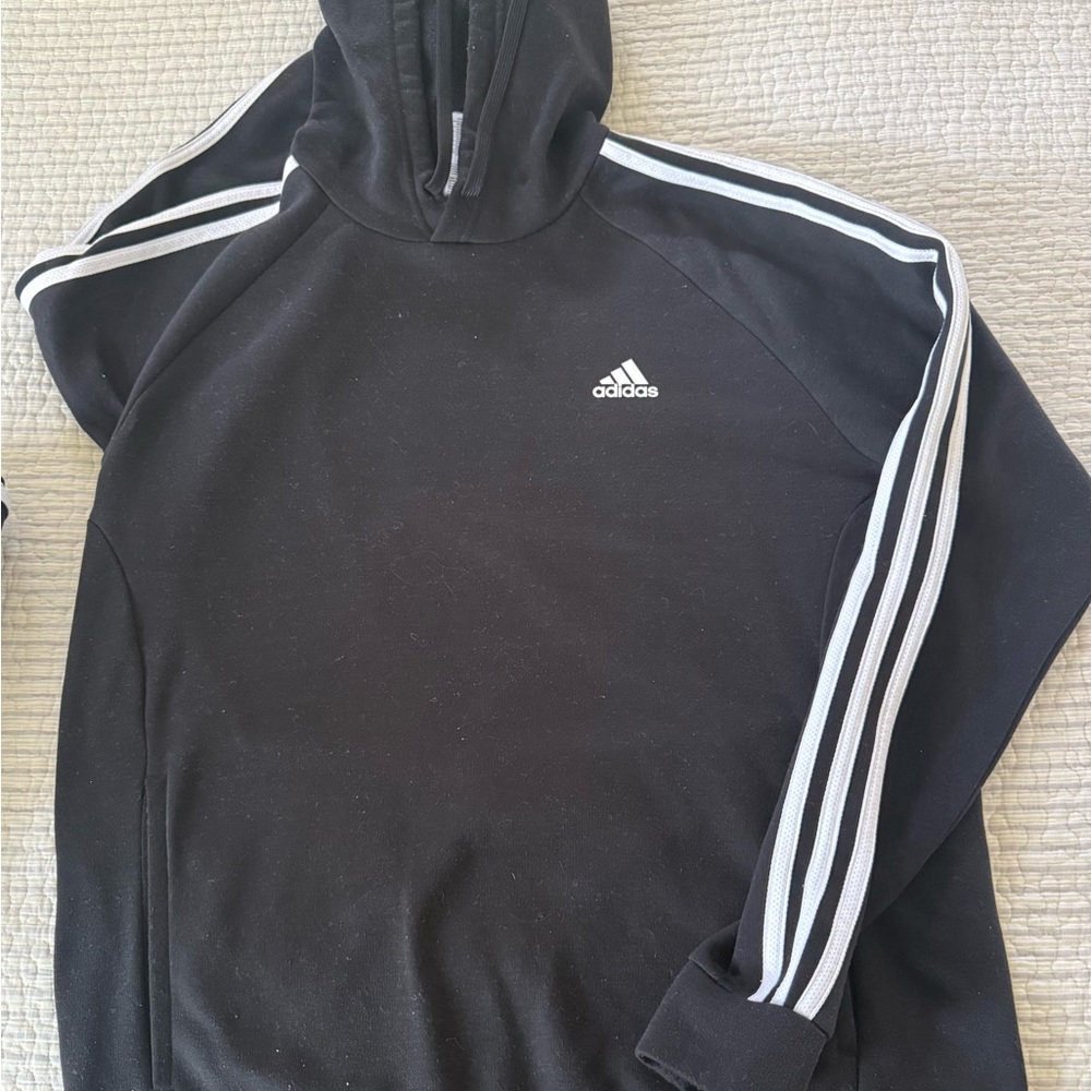 Adidas Black Hoodie and Pants